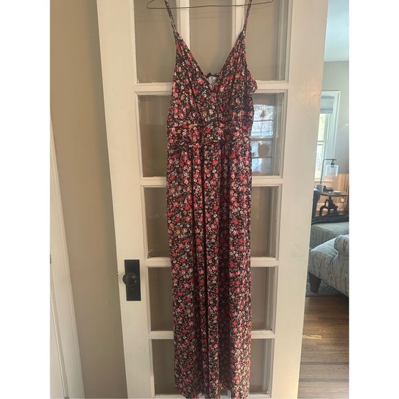 Newshows size XL Women's Summer V Neck Spaghetti Strap Casual Split Long Maxi D - Picture 6 of 9